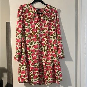 Who What Wear Pink and Green Floral Dress